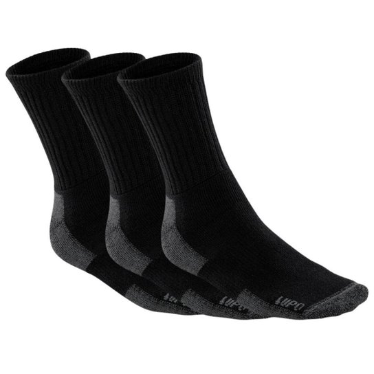 Kit C/3 Meia Masculina Lupo Cano Alto 03235-002 - Preto Menor preço em Kit C/3 Meia Masculina Lupo Cano Alto 03235-002 - Preto