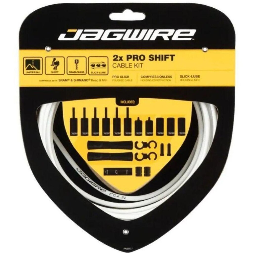 Kit Cabos e Conduites Cambio Jagwire Universal Sport Branco
