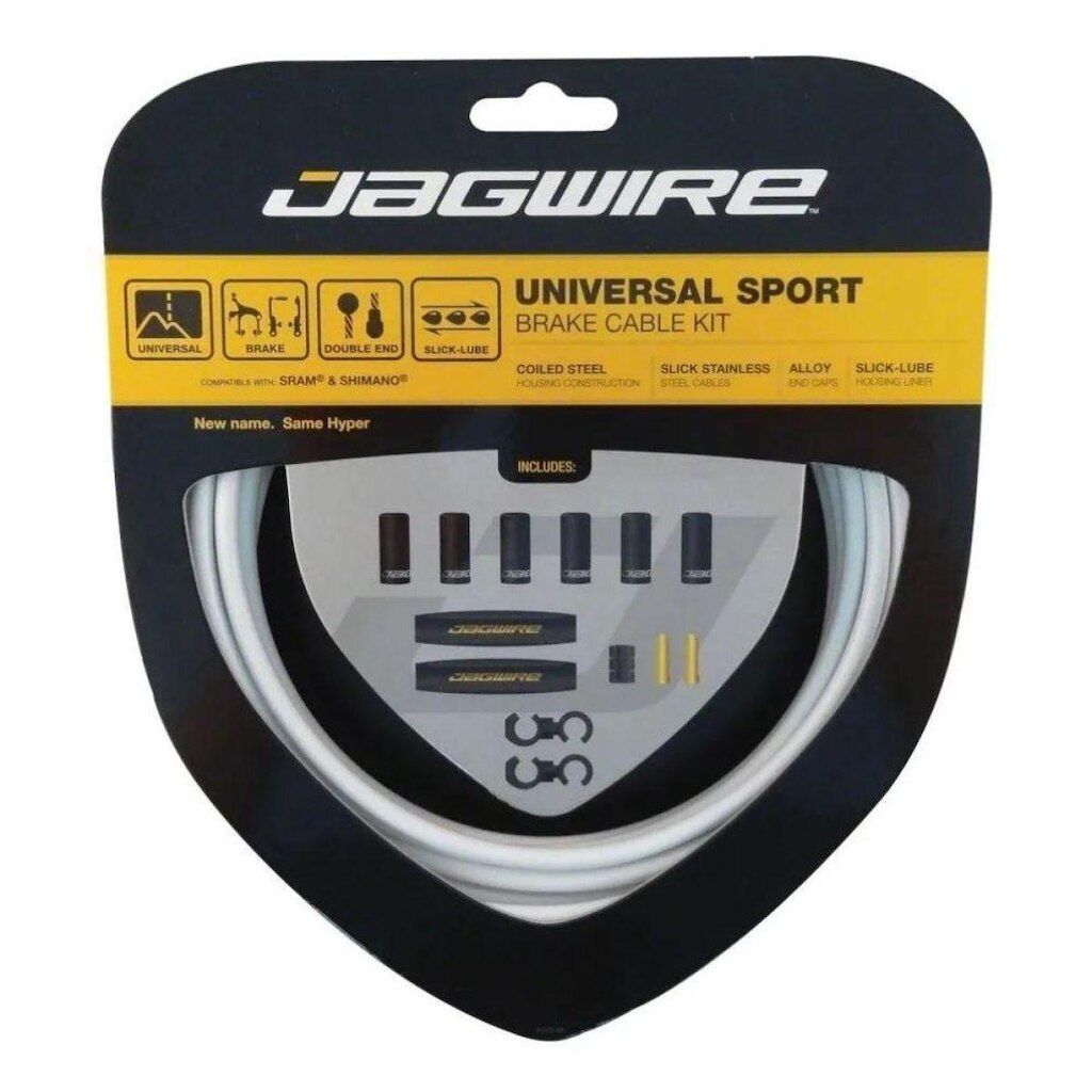 Kit Cabos e Conduites Freio Jagwire Universal Sport Branco