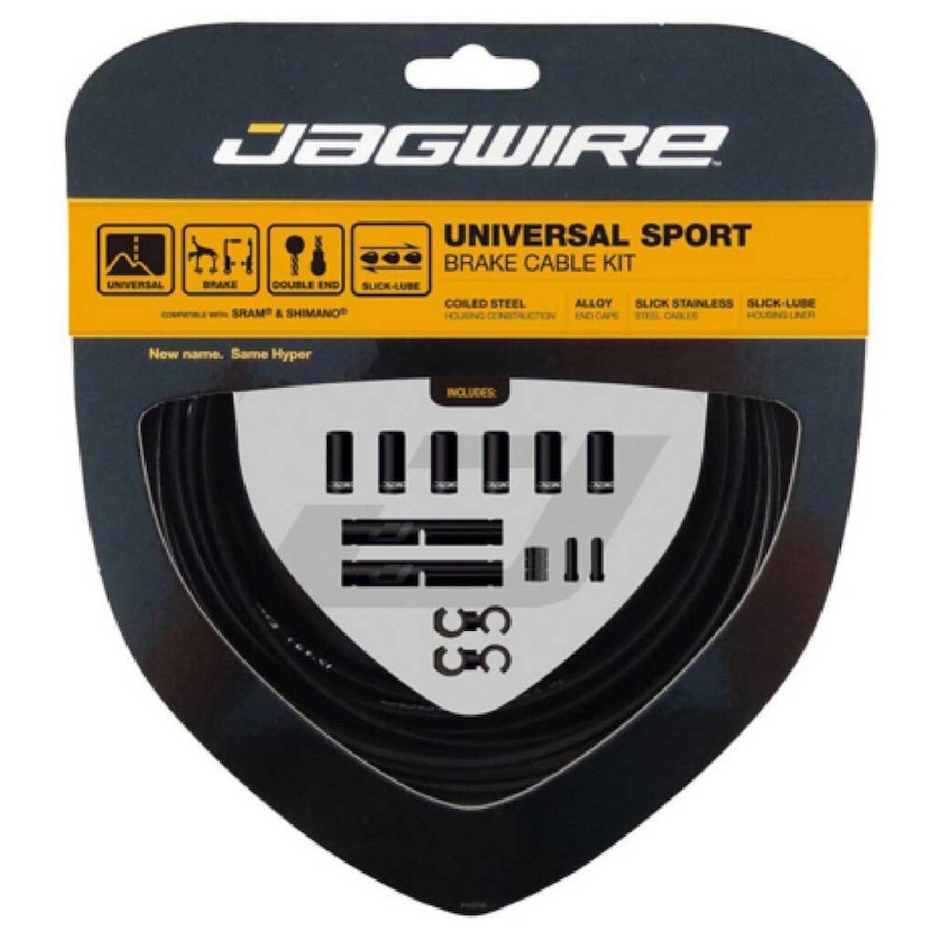 Kit Cabos e Conduites Freio Jagwire Universal Sport Preto