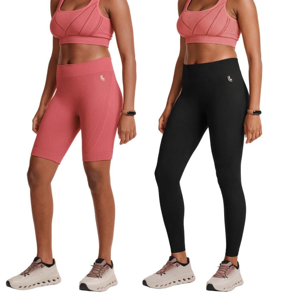 Kit Calça Legging Feminina Max + Bermuda Max Sem Costura