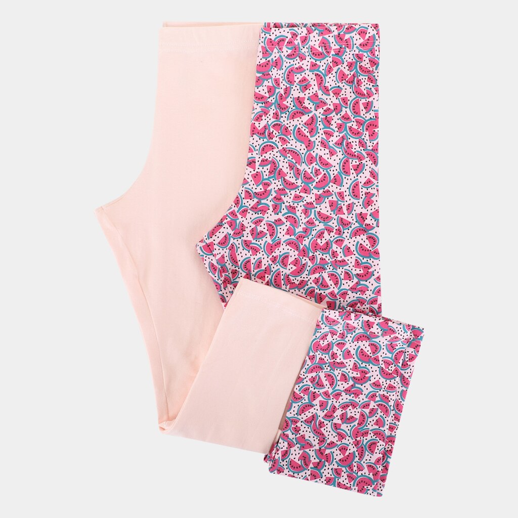Kit Calça Legging Infantil Candy Kids Cotton Básico 2 Peças