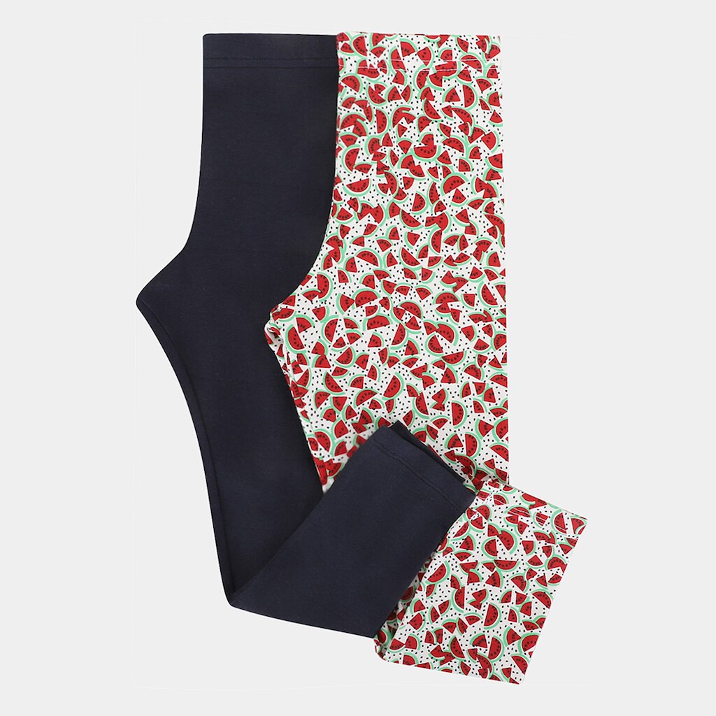 Kit Calça Legging Infantil Candy Kids Cotton Básico 2 Peças
