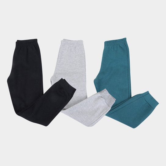 Kit Calça Moletom Infantil Brandili Básica 3 Peças - Preto+Azul é ruim? Kit Calça Moletom Infantil Brandili Básica 3 Peças - Preto+Azul é boa?