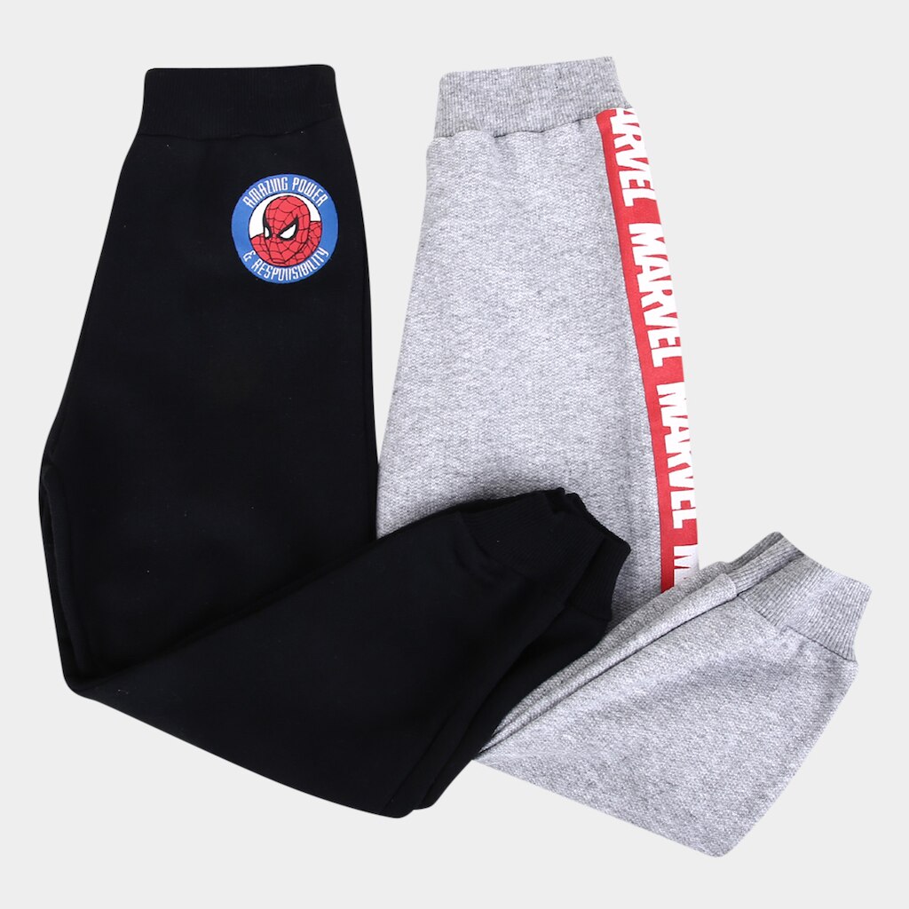 Kit Calça Moletom Infantil Marvel Spider Man - 2 Peças