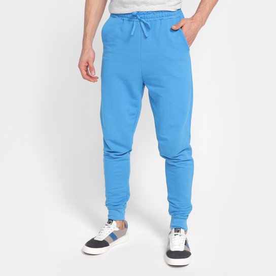 Kit Calça Moletom Jogger Burn Básica Masculina 2 Peças - Cinza+Azul Menor preço em Kit Calça Moletom Jogger Burn Básica Masculina 2 Peças - Cinza+Azul