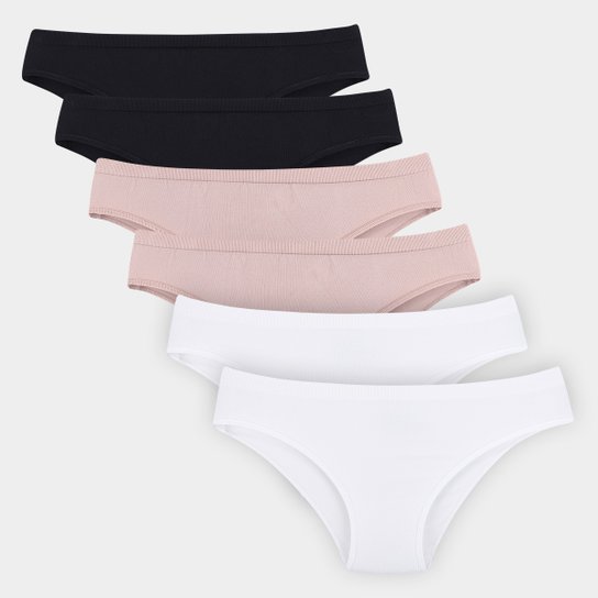Kit Calcinha Biquíni Trifil C/ 6 Peças - Bege Menor preço em Kit Calcinha Biquíni Trifil C/ 6 Peças - Bege