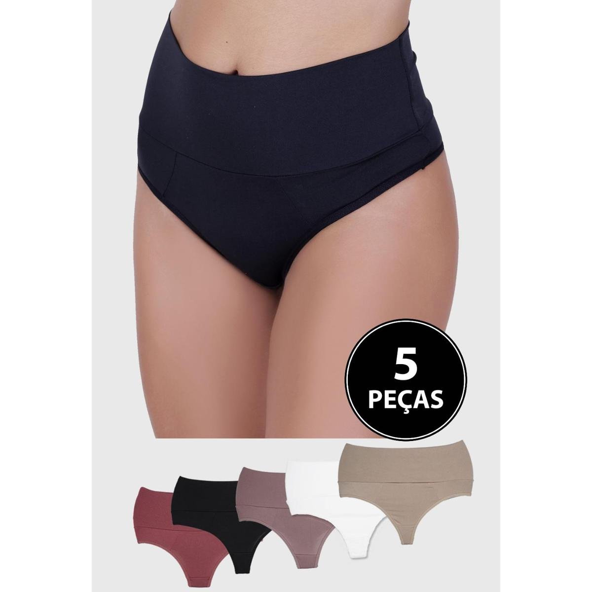 Menor preço em Kit Calcinha Cinta 5 Peças Diluxo Bege