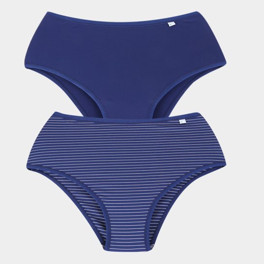 Kit Calcinha Delcotton Microfibra Cintura Alta 2 Peças - Azul é ruim? Kit Calcinha Delcotton Microfibra Cintura Alta 2 Peças - Azul é boa?