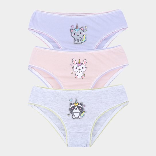 Kit Calcinha Infantil Evanilda Bichinhos C/ 3 Peças - Lilás+Cinza é ruim? Kit Calcinha Infantil Evanilda Bichinhos C/ 3 Peças - Lilás+Cinza é boa?