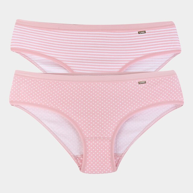 Kit Calcinha Lupo Listrada 2 Peças - Rosa Menor preço em Kit Calcinha Lupo Listrada 2 Peças - Rosa