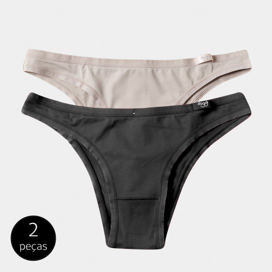 Kit Calcinha Sloggi 2 Peças - Preto+Bege Menor preço em Kit Calcinha Sloggi 2 Peças - Preto+Bege