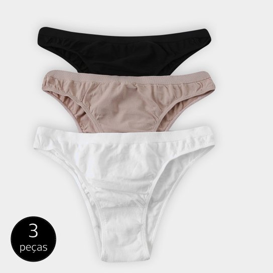 Kit Calcinha Tanga Trifil 3 Peças - Preto+Branco é ruim? Kit Calcinha Tanga Trifil 3 Peças - Preto+Branco é boa?