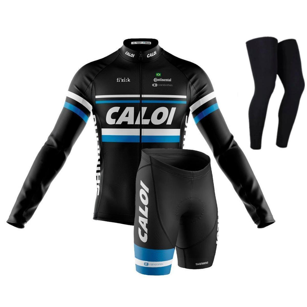 Kit Caloi Camisa Manga Longa Bermuda Gel Pernito Uv Mtb Menor preço em Kit Caloi Camisa Manga Longa Bermuda Gel Pernito Uv Mtb