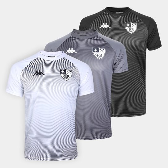 Kit Camisa Botafogo Waves Kappa Masculina c/ 3 Peças - Preto Menor preço em Kit Camisa Botafogo Waves Kappa Masculina c/ 3 Peças - Preto