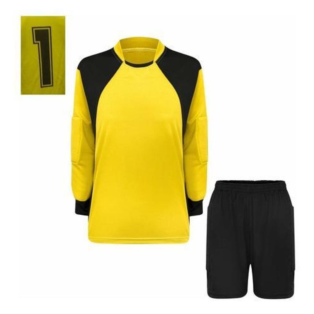 Kit Camisa E Bermuda Para Goleiro Com Proteção Acolchoada