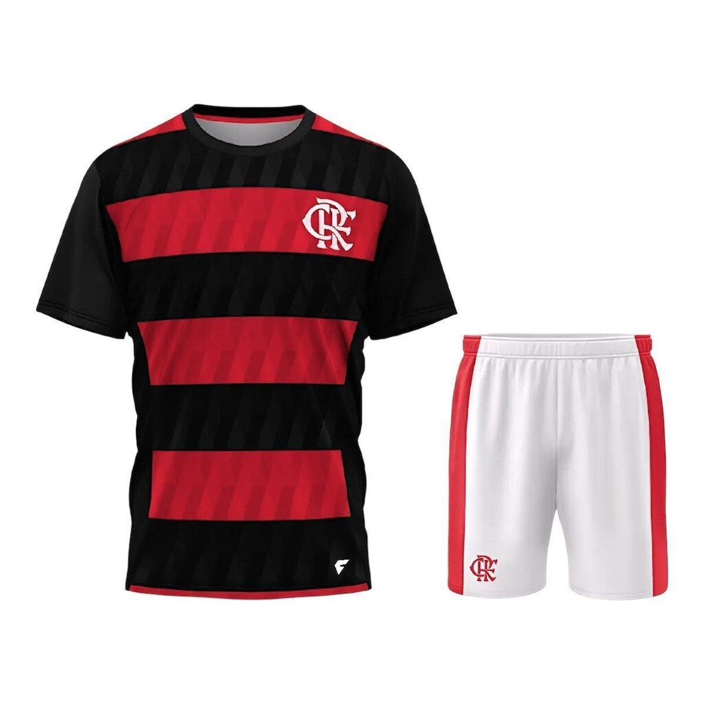 Kit Camisa e Calção Braziline Mini Craque Flamengo Infantil