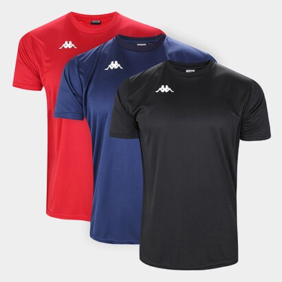 Kit Camisa Kappa Fardamento C/ 3 Masculina - Masculino