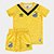 Kit Camisa Santos Infantil III 2024 s/n° Torcedor Umbro + Calção Santos Infantil - Amarelo+Preto