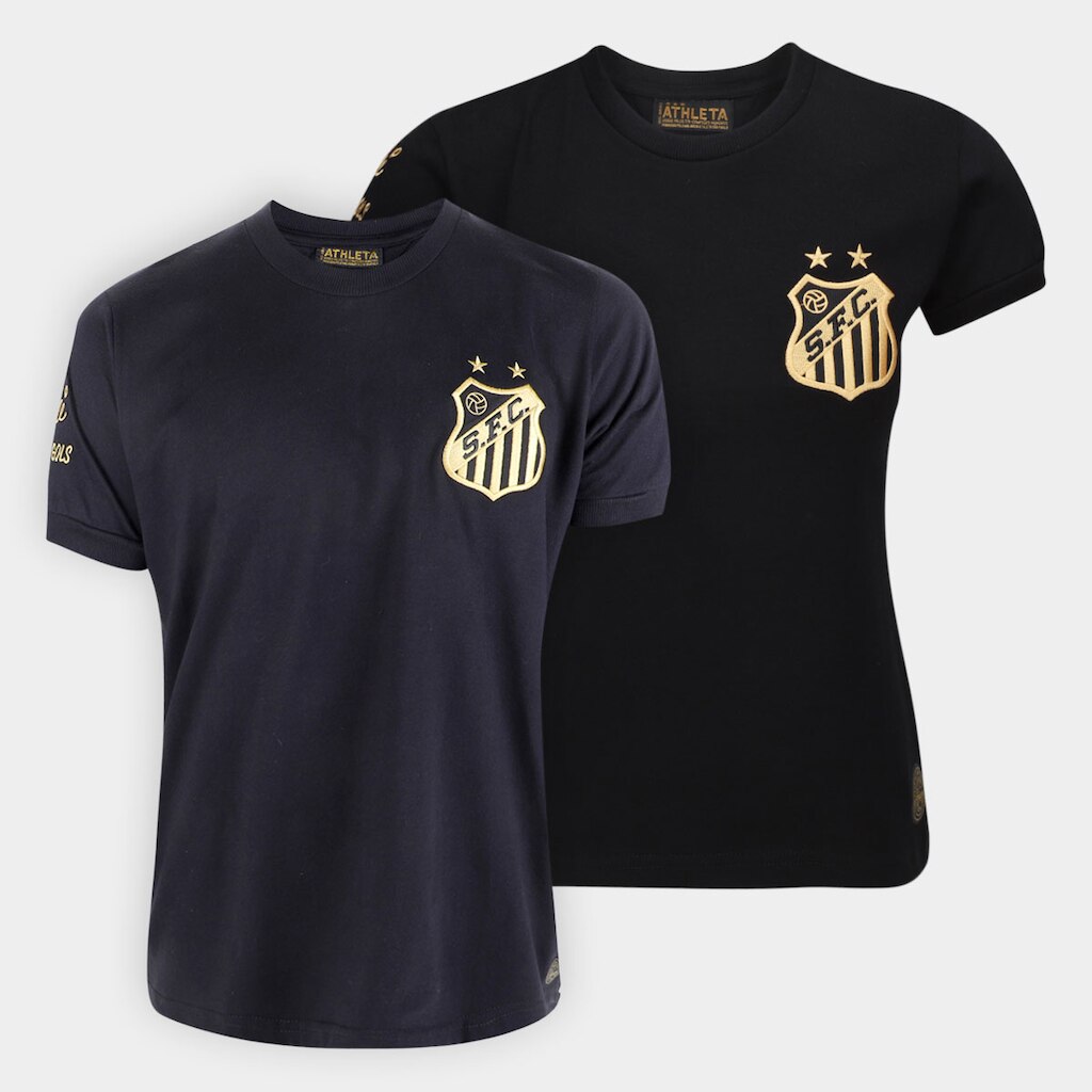 Kit Camisa Santos Pelé Comemorativa 1000 Gols Casal que Torce Junto