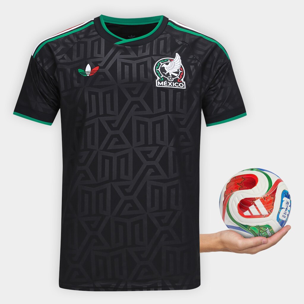 Kit Camisa Seleção México Third 2026 Originals + Mini Bola Trionda Adidas