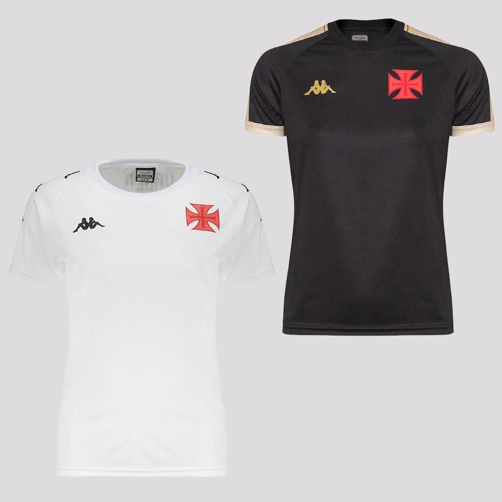 Kit Camisas Kappa Vasco Supporter Feminino