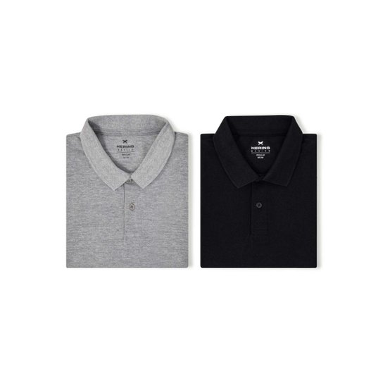Kit Camisas Polo Hering Básicas Masculinas 2 Peças