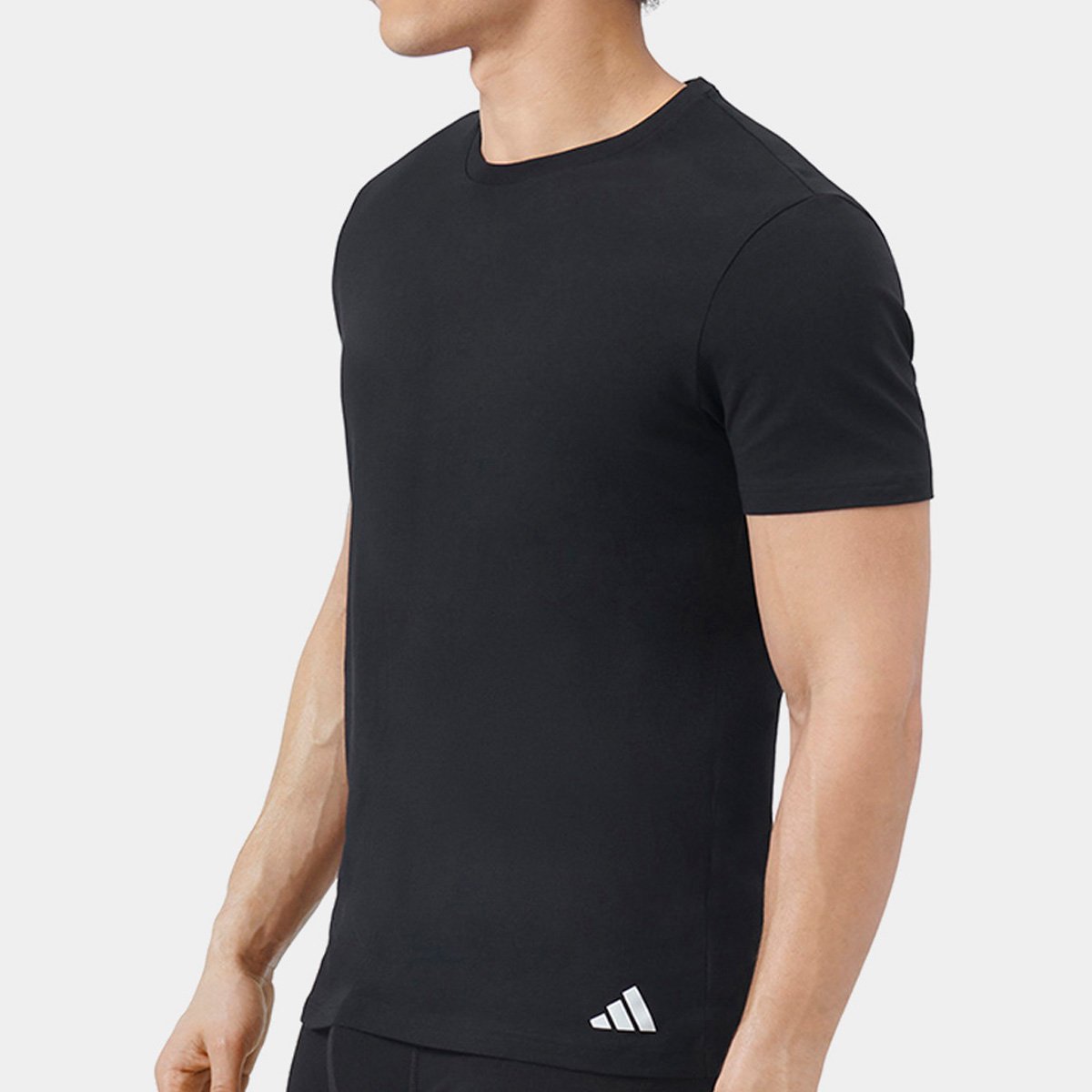 Kit Camiseta Adidas Básicas 3 Peças Masculino - 3