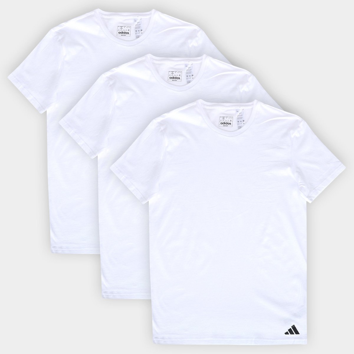 Kit Camiseta Adidas Básicas 3 Peças Masculino Menor preço em Kit Camiseta Adidas Básicas 3 Peças Masculino