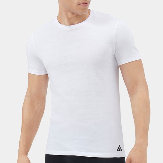 Kit Camiseta Adidas Básicas 3 Peças Masculino