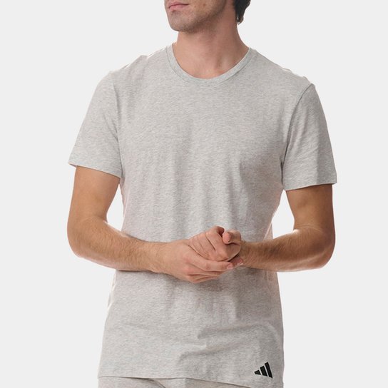 Kit Camiseta Adidas Básicas 3 Peças Masculino