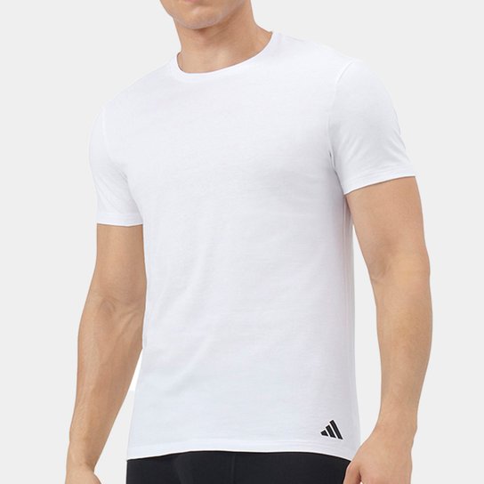 Kit Camiseta Adidas Básicas 3 Peças Masculino