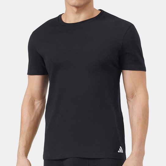 Kit Camiseta Adidas Básicas 3 Peças Masculino