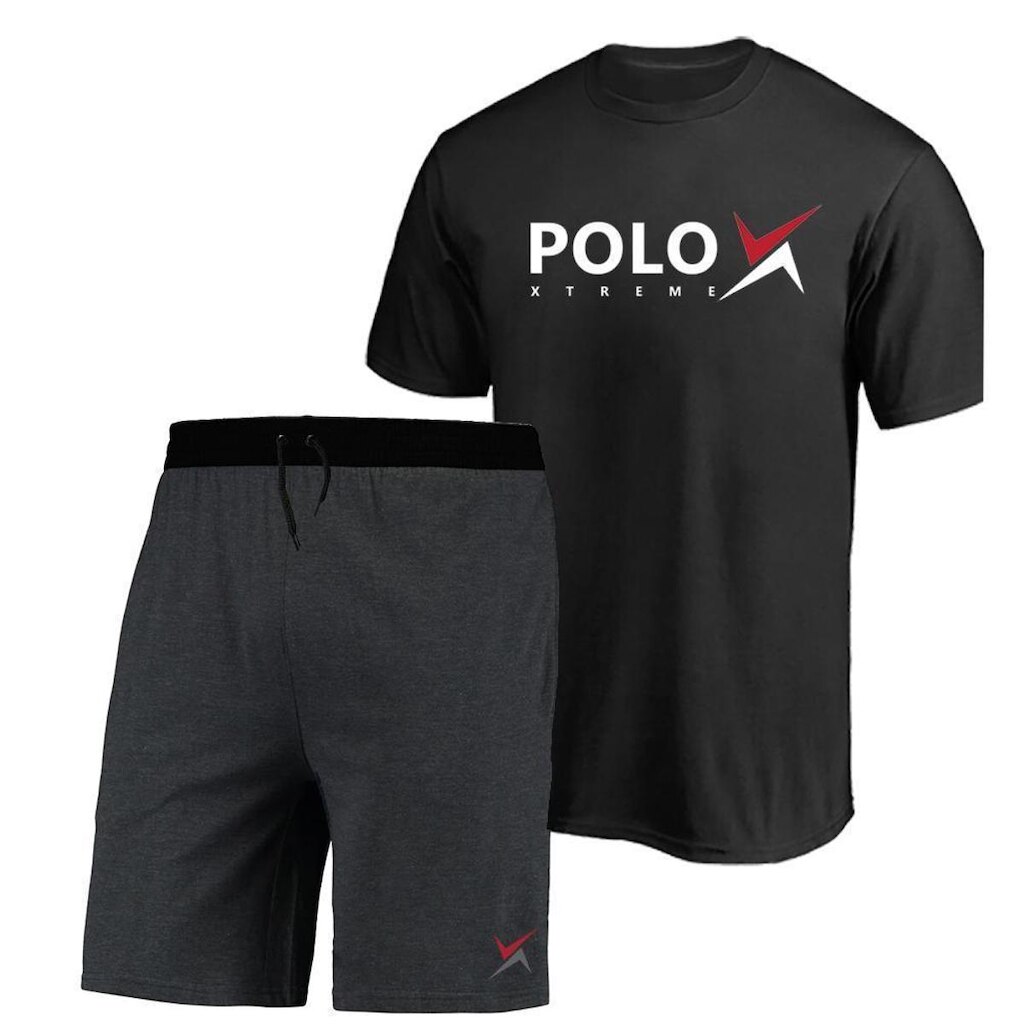 Kit Camiseta Algodão + Bermuda Masculina Moletom Dia a Dia