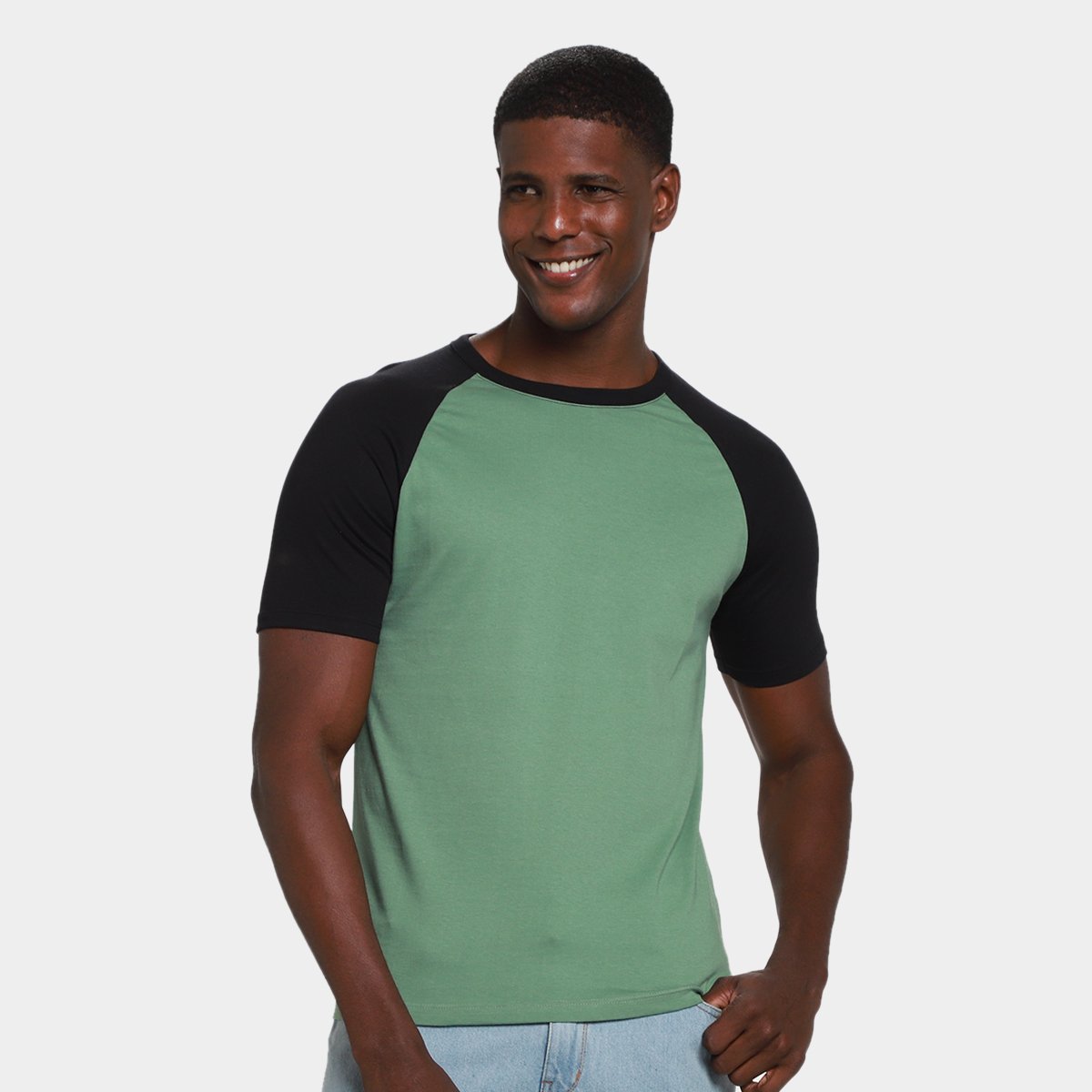 Kit Camiseta Básicos Raglan  2 Peças Masculina - 1