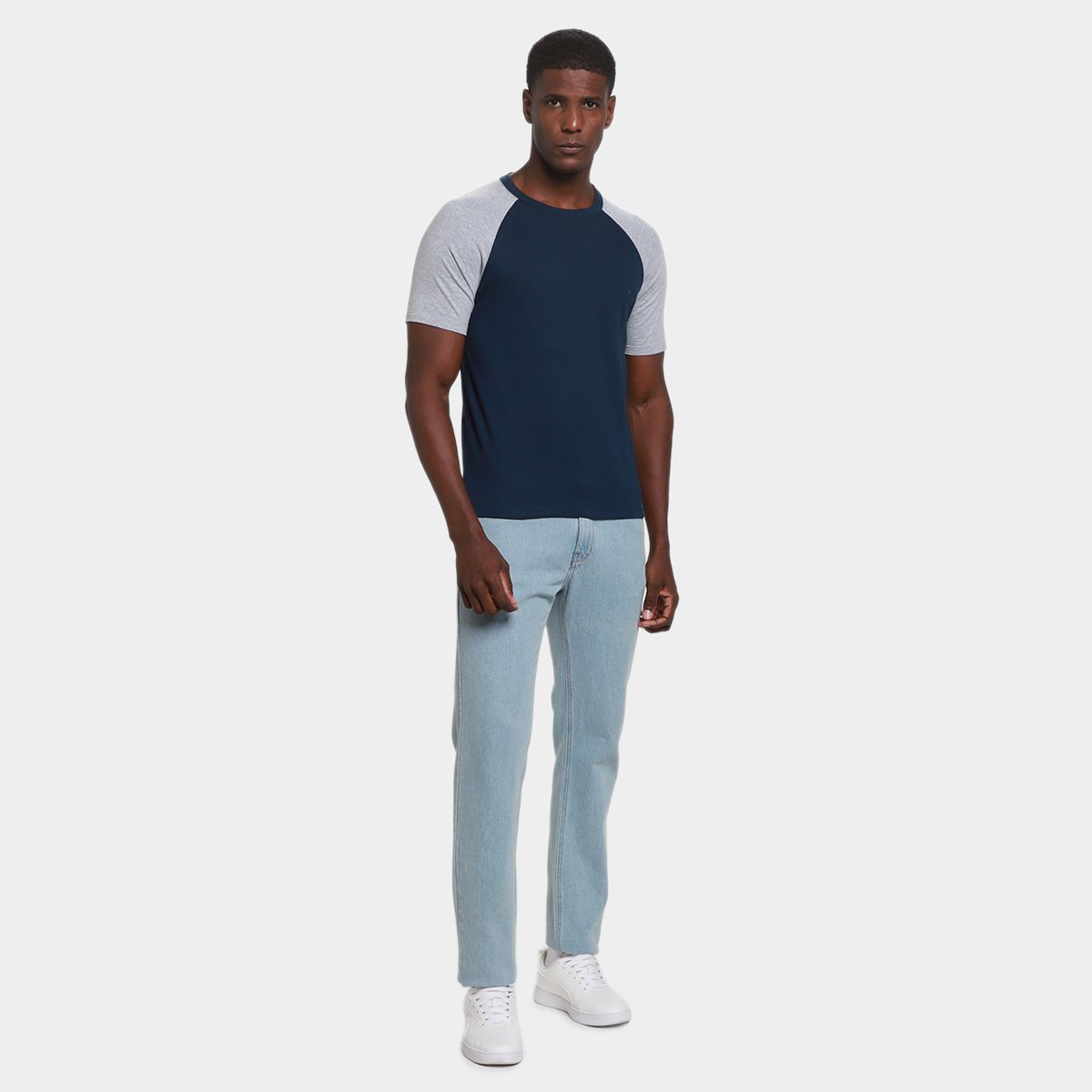Kit Camiseta Básicos Raglan  2 Peças Masculina - 4
