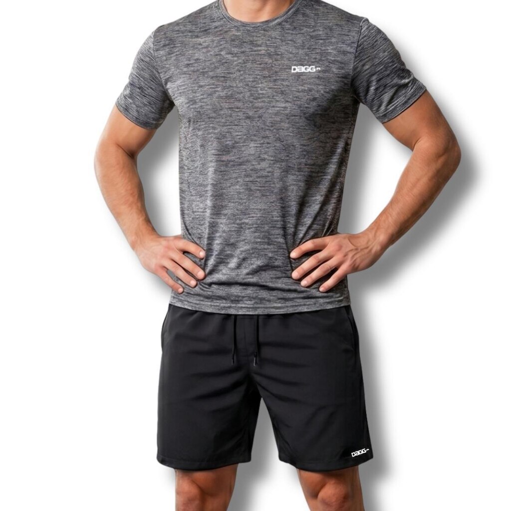 Kit Camiseta + Bermuda Dagg Treino Academia Masculina