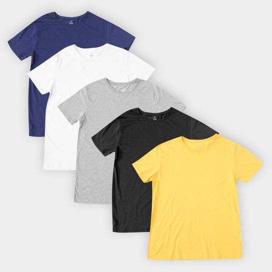 Kit Camiseta Burn Básica C/ 5 Peças Masculina - Marinho+Branco é ruim? Kit Camiseta Burn Básica C/ 5 Peças Masculina - Marinho+Branco é boa?