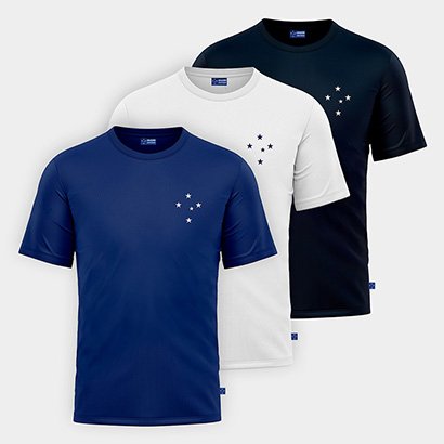 Kit Camiseta Cruzeiro Classic C/3 Masculina - Masculino