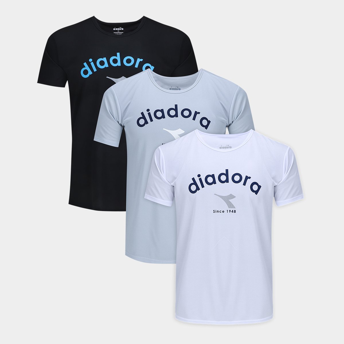 Kit Camiseta Diadora 3 Peças Logo Masculino Menor preço em Kit Camiseta Diadora 3 Peças Logo Masculino
