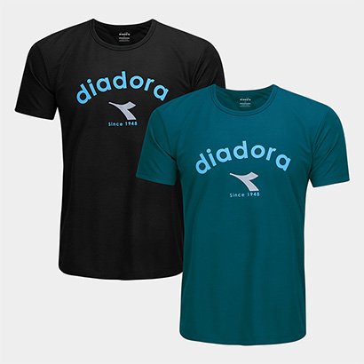 Kit Camiseta Diadora Com 2 Peças Masculina - Masculino