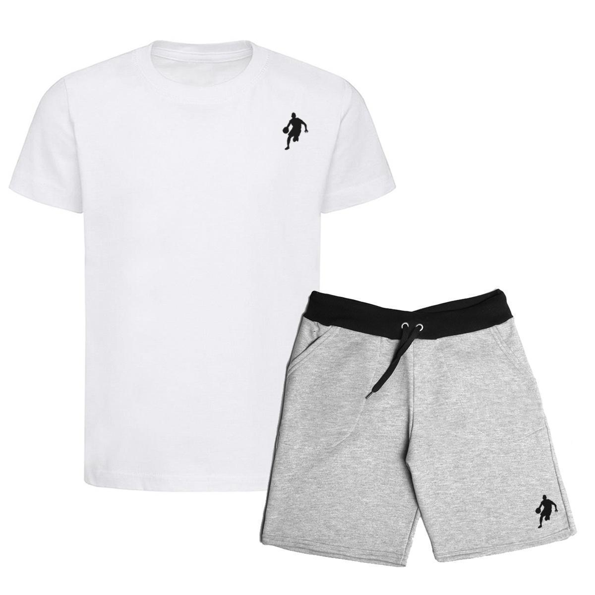 Kit Camiseta e Bermuda Moletom Dibre Plus Size Conjunto Masculino Menor preço em Kit Camiseta e Bermuda Moletom Dibre Plus Size Conjunto Masculino