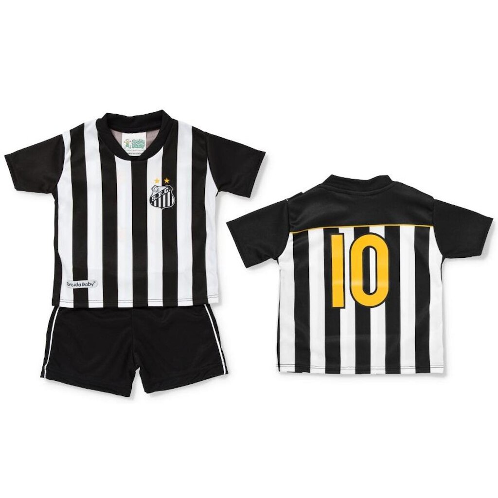 Kit Camiseta e Shorts Bebê Santos - Torcida Baby