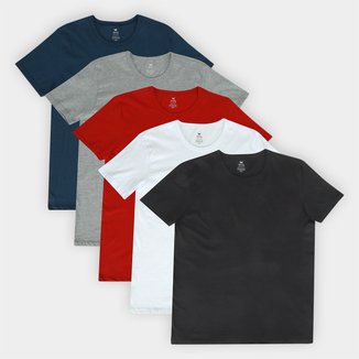Kit Camiseta Hering C/ 5 Peças Masculina