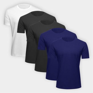 Kit Camiseta Hering Slim Masculina 5 Peças