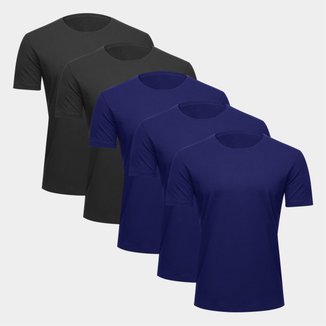 Kit Camiseta Hering Slim Masculina 5 Peças
