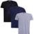 Kit Camiseta Industrie Básica Bordada França Tommi  Algodão Premium Masculina 3 peças Cores - Preto+Cinza
