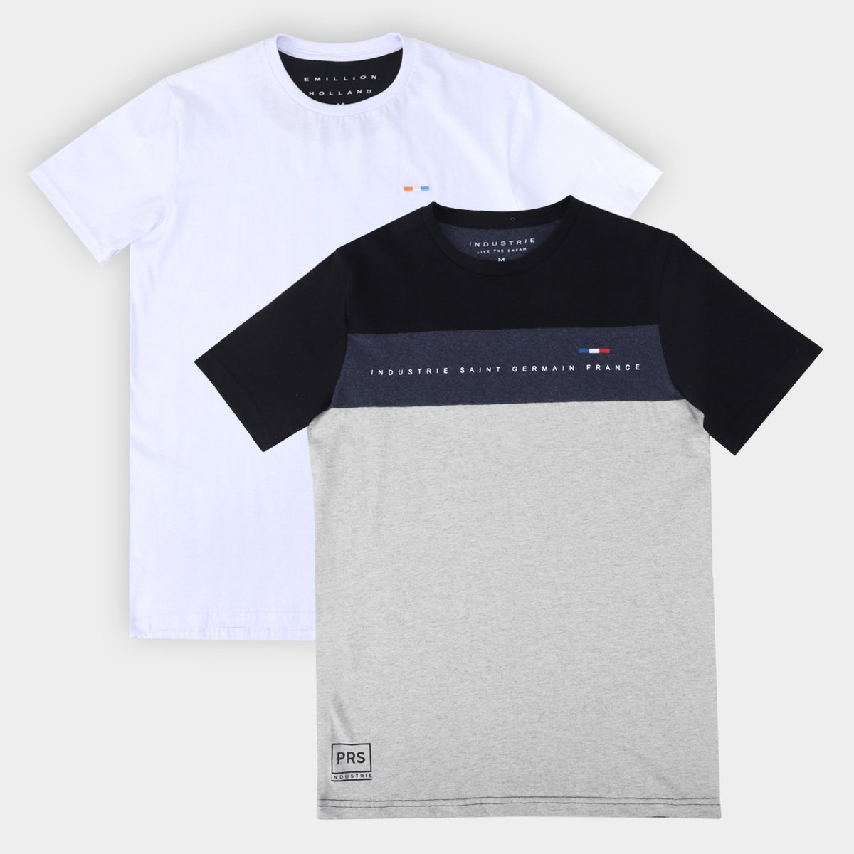 Kit Camiseta Industrie Básica Masculina 2 Peças Menor preço em Kit Camiseta Industrie Básica Masculina 2 Peças