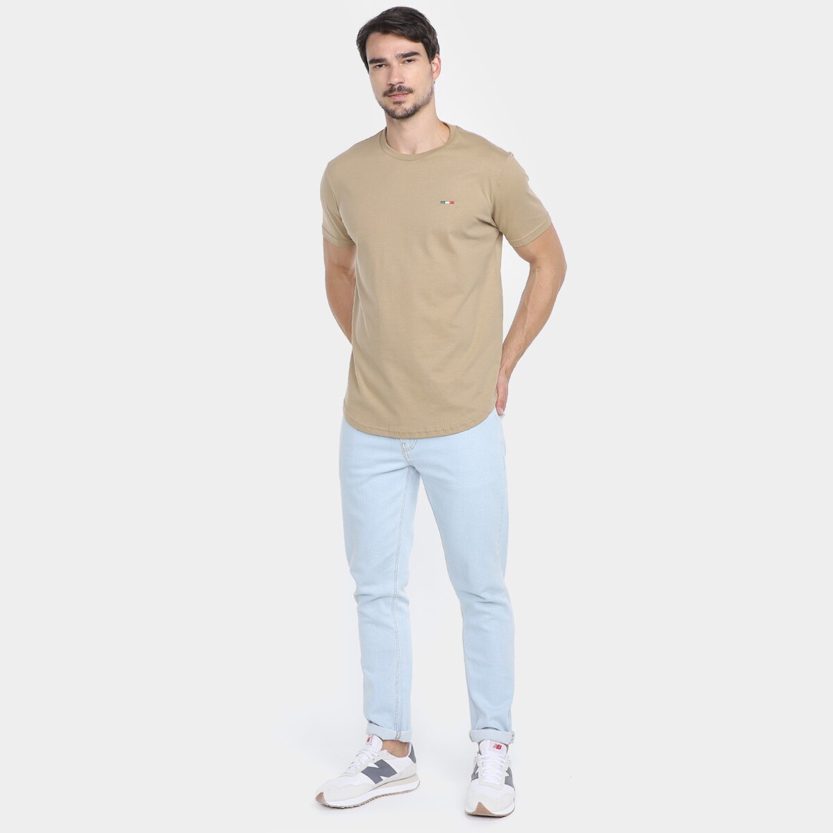 Kit Camiseta Industrie Itália Alongada Masculina - 2 Peças - 6