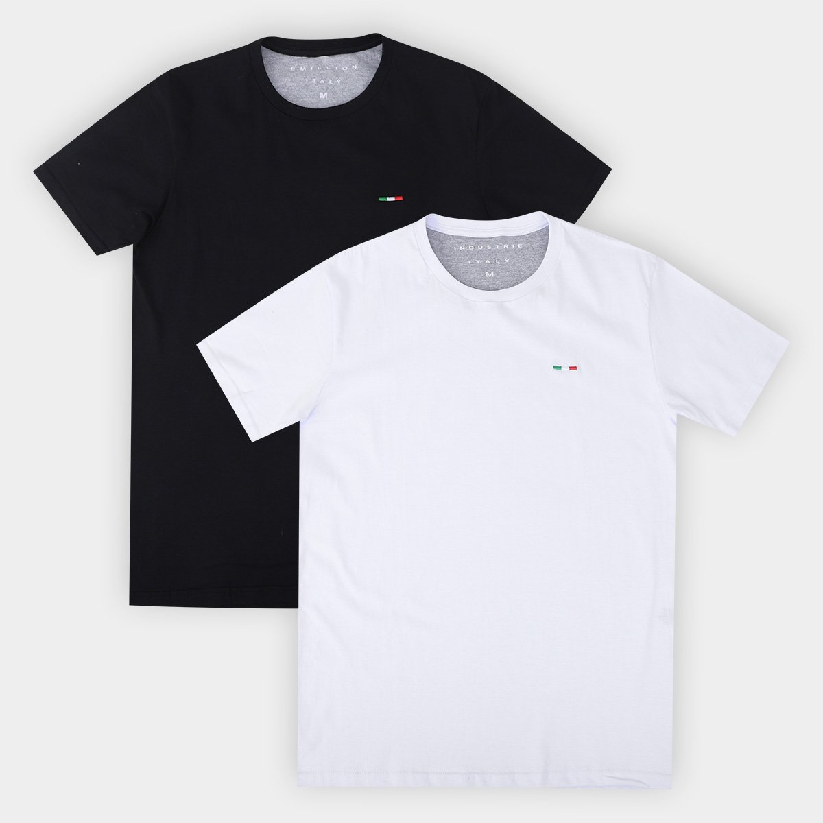 Kit Camiseta Industrie Itália Masculina 2 Peças Menor preço em Kit Camiseta Industrie Itália Masculina 2 Peças